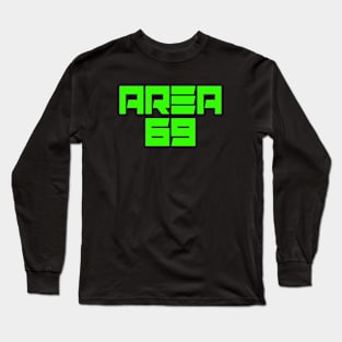 Funny Alien Design Area 69 Ufo Long Sleeve T-Shirt